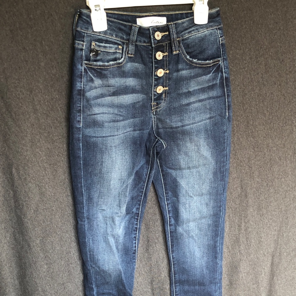 KanCan Dark Wash Button Fly Jeans Size 25 NWT